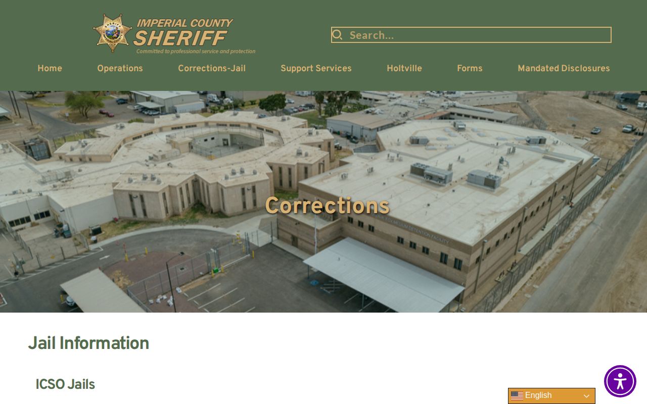 Imperial County Jail booking and custody information gateway