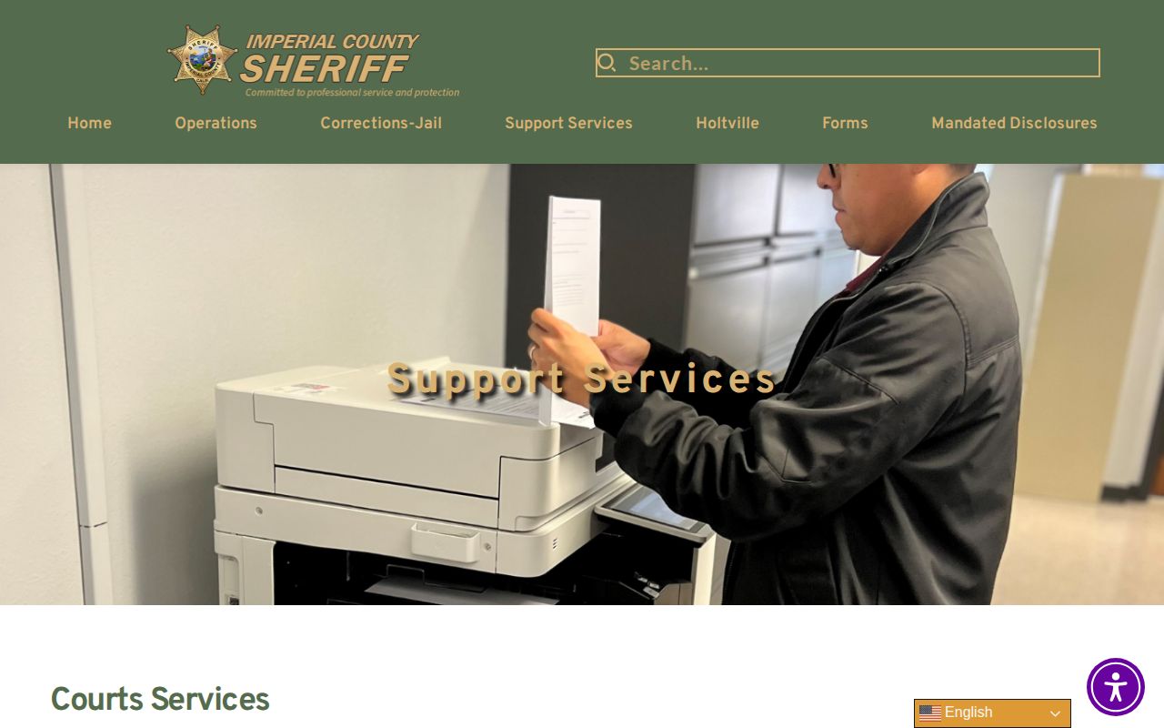Imperial County booking records and photo request path